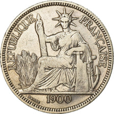 Moneta, INDOCINA FRANCESE, Piastre, 1900, Paris, MB+, Argento, KM:5a.1