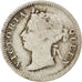 Moneda, Colonias del Estrecho, Victoria, 5 Cents, 1901, BC+, Plata, KM:10