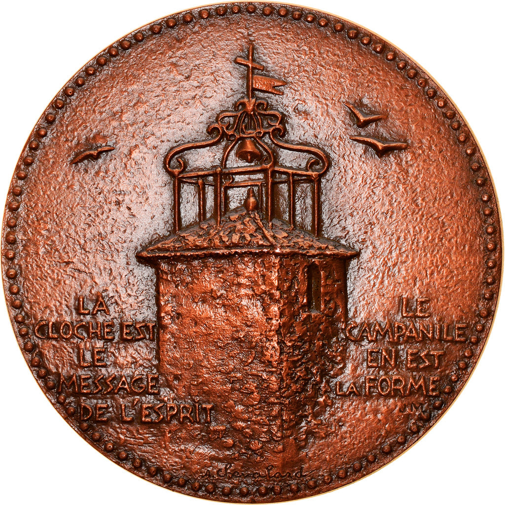 France, Medal, Le Campanile, Arts & Culture, 1971, Chevalard, MS(63), Copper