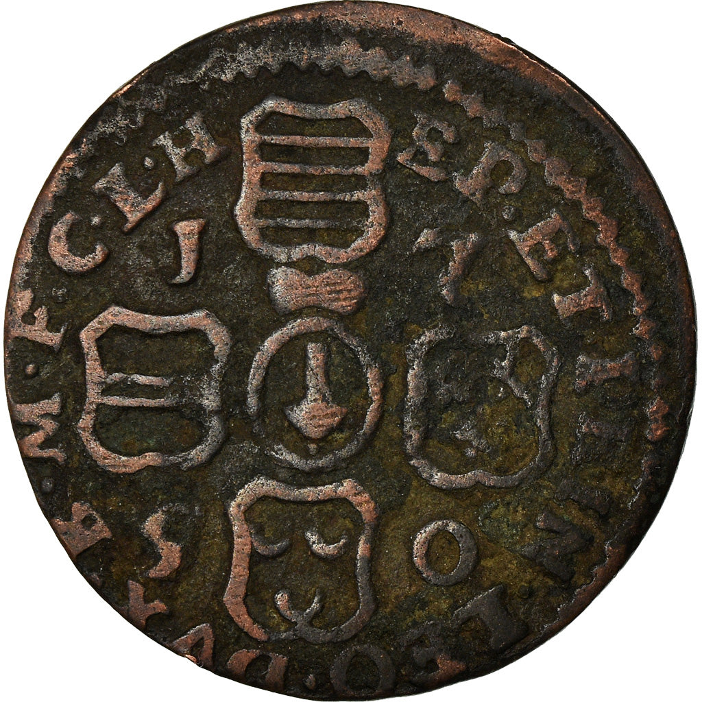 Coin, LIEGE, John Theodore, Liard, 1750, Liege, VF(20-25), Copper, KM:155