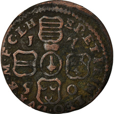 Coin, LIEGE, John Theodore, Liard, 1750, Liege, VF(20-25), Copper, KM:155