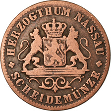 Coin, German States, NASSAU, Adolph, Kreuzer, 1862, Wiesbaden, EF(40-45)
