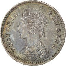 Coin, INDIA-BRITISH, Victoria, 2 Annas, 1890, AU(55-58), Silver, KM:488
