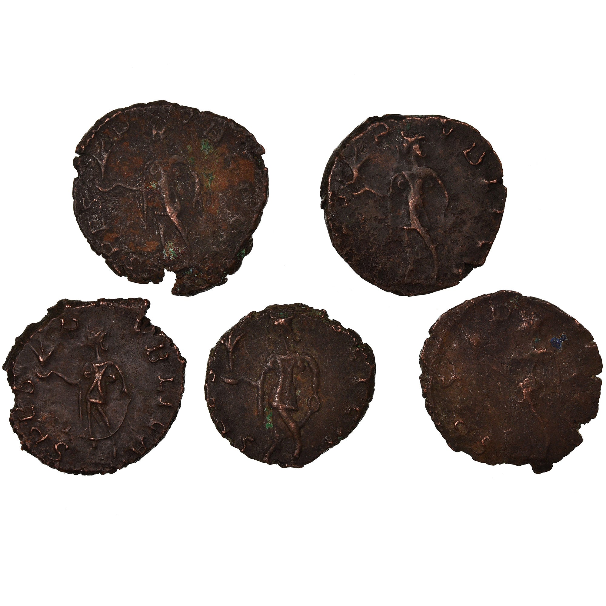 Monnaie, Tetricus II, Antoninien, 271-272, Trèves ou Cologne, Lot de 5, TB+