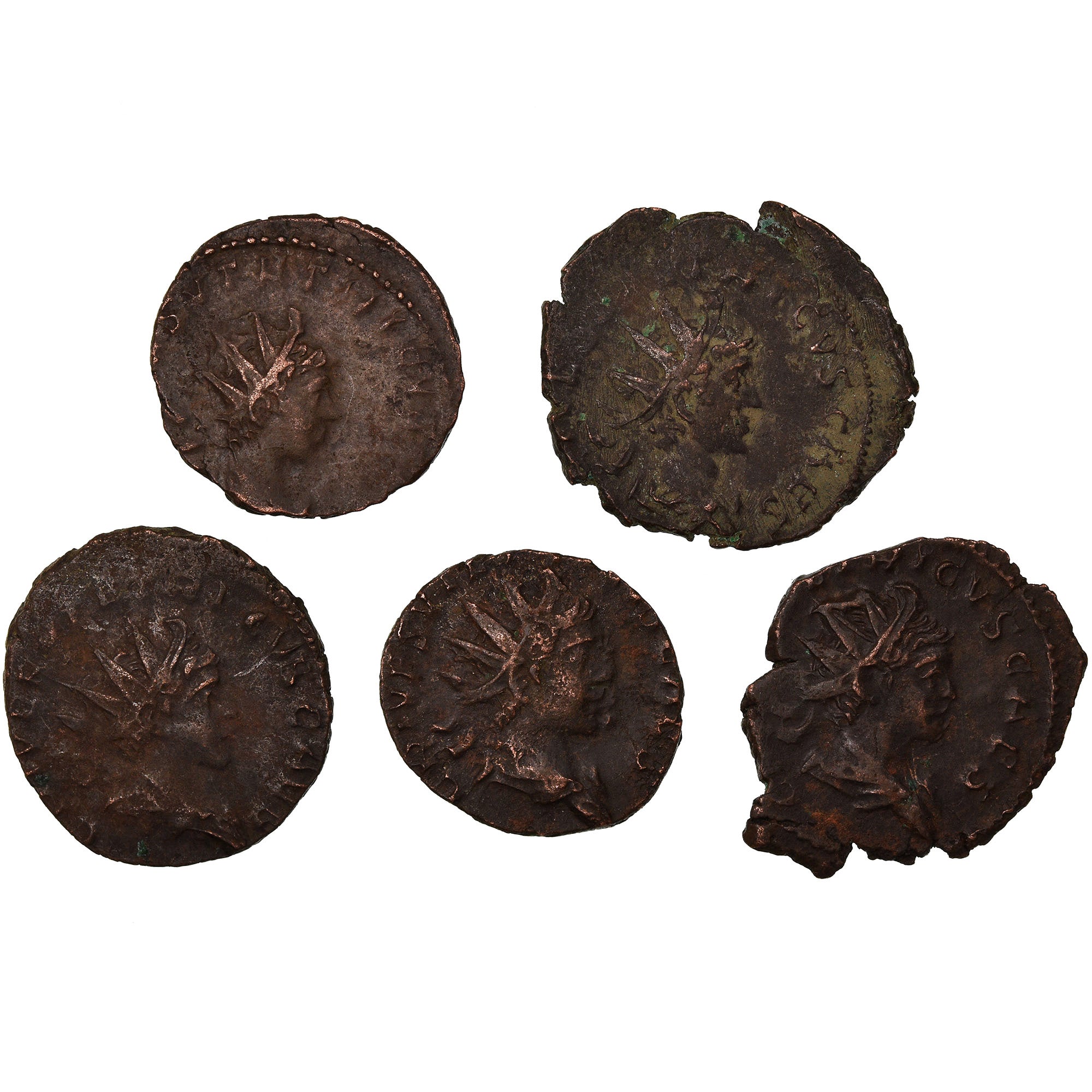 Coin, Tetricus II, Antoninianus, 271-272, Trier or Cologne, Lot de 5, VF(30-35)