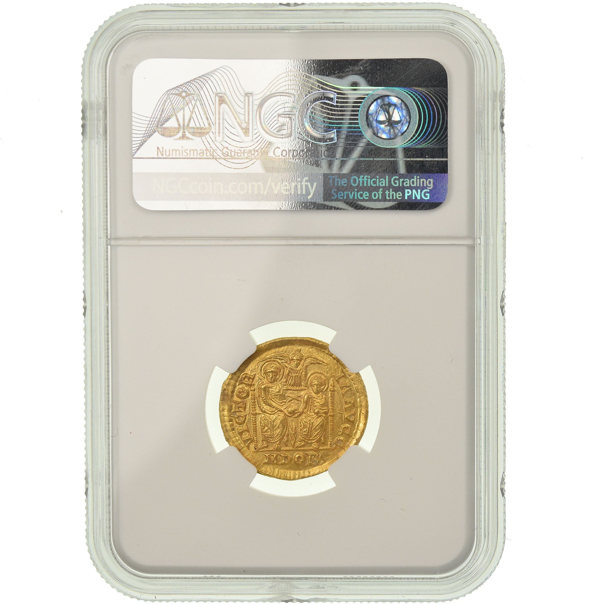 Coin, Magnus Maximus, Solidus, 383-388 AD, Milan, Very rare, graded, NGC, MS