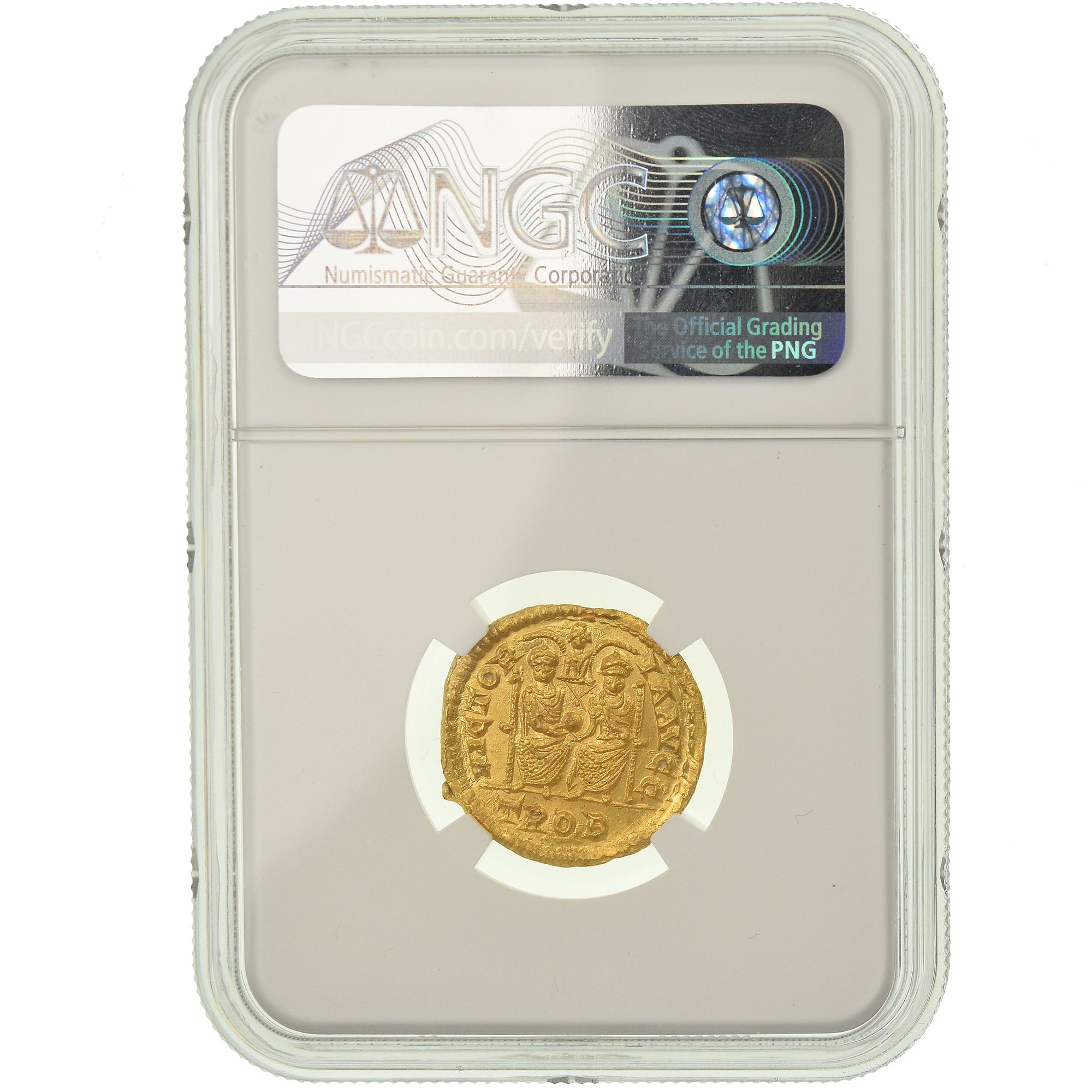 Coin, Magnus Maximus, Solidus, 383-388 AD, Trier, Very rare, graded, NGC, MS