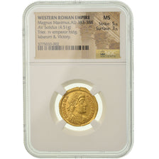 Coin, Magnus Maximus, Solidus, 383-388 AD, Trier, Very rare, graded, NGC, MS