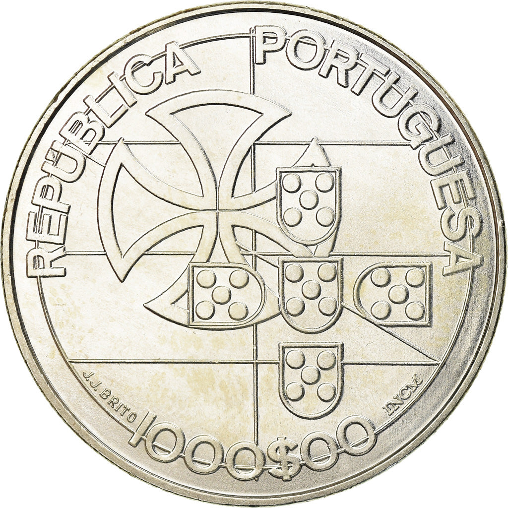 Coin, Portugal, 1000 Escudos, 1998, Lisbon, AU(55-58), Silver, KM:714
