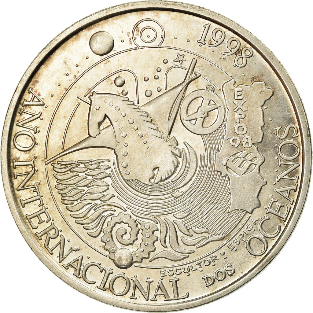 Coin, Portugal, 1000 Escudos, 1998, MS(60-62), Silver, KM:707