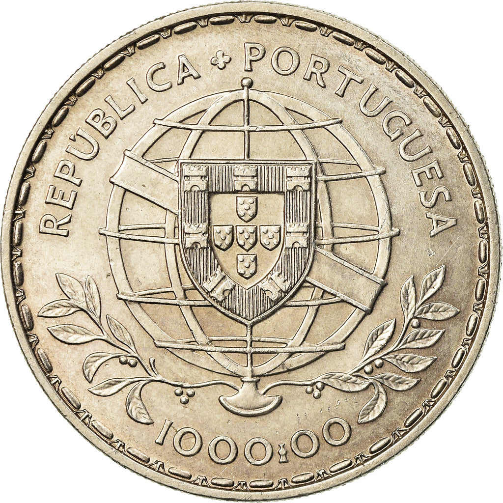 Moeda, Portugal, 1000 Escudos, 1980, MS(60-62), Prata, KM:611