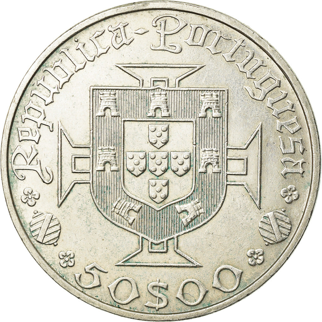 Coin, Portugal, 50 Escudos, 1969, AU(55-58), Silver, KM:598