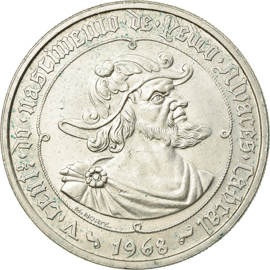 Coin, Portugal, 50 Escudos, 1968, AU(55-58), Silver, KM:593