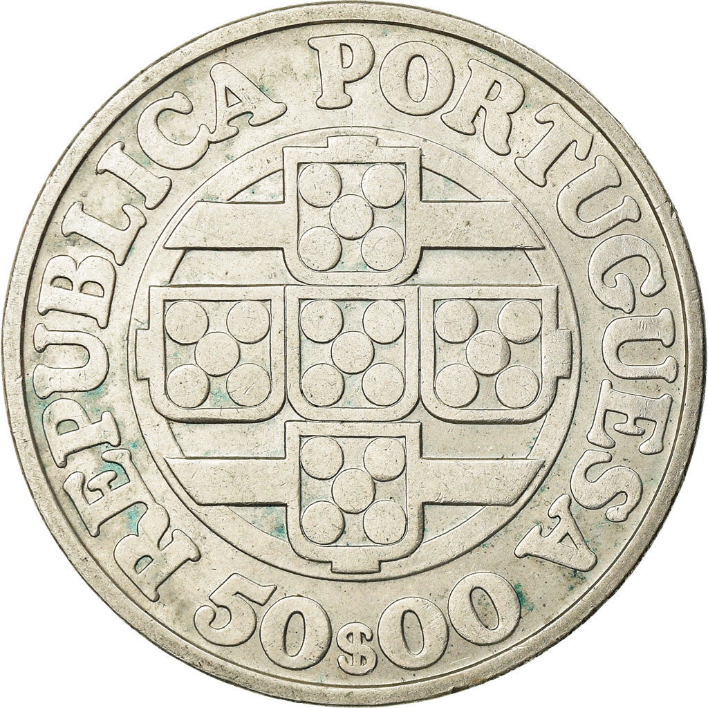Coin, Portugal, 50 Escudos, 1971, EF(40-45), Silver, KM:601