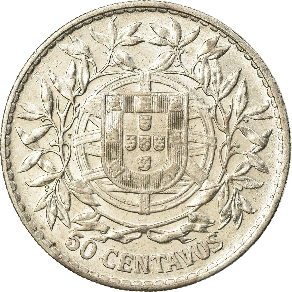 Coin, Portugal, 50 Centavos, 1913, AU(50-53), Silver, KM:561