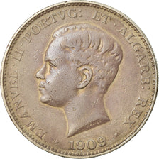 Moeda, Portugal, Manuel II, 500 Reis, 1909, EF(40-45), Prata, KM:547