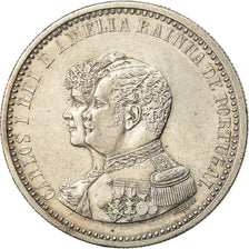 Moeda, Portugal, Carlos I, 500 Reis, 1898, AU(55-58), Prata, KM:538