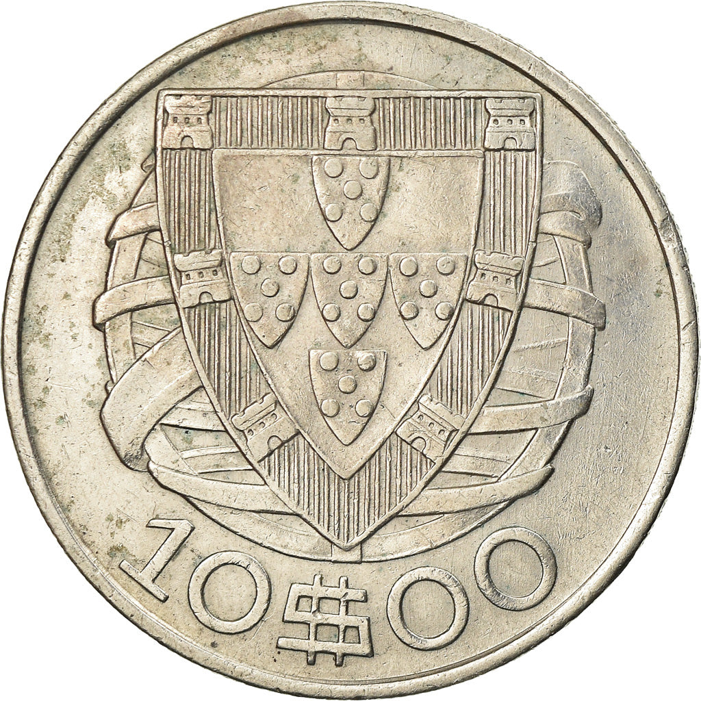 Münze, Portugal, 10 Escudos, 1940, VZ, Silber, KM:582