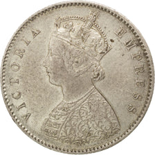 Coin, INDIA-BRITISH, Victoria, 1/2 Rupee, 1899, AU(50-53), Silver, KM:491