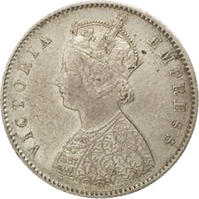 Moneda, INDIA BRITÁNICA, Victoria, 1/2 Rupee, 1899, MBC+, Plata, KM:491