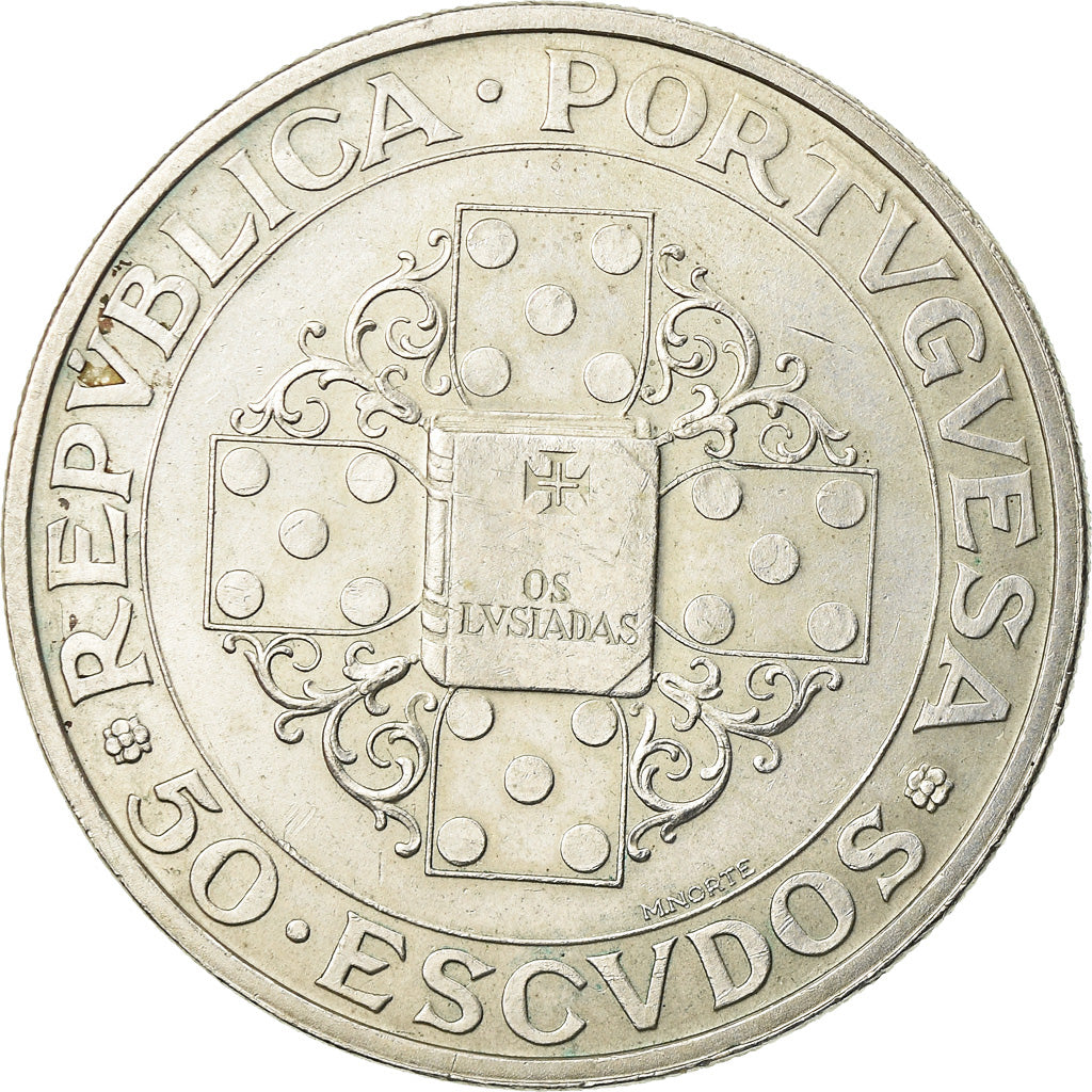 Munten, Portugal, 50 Escudos, 1972, PR, Zilver, KM:602