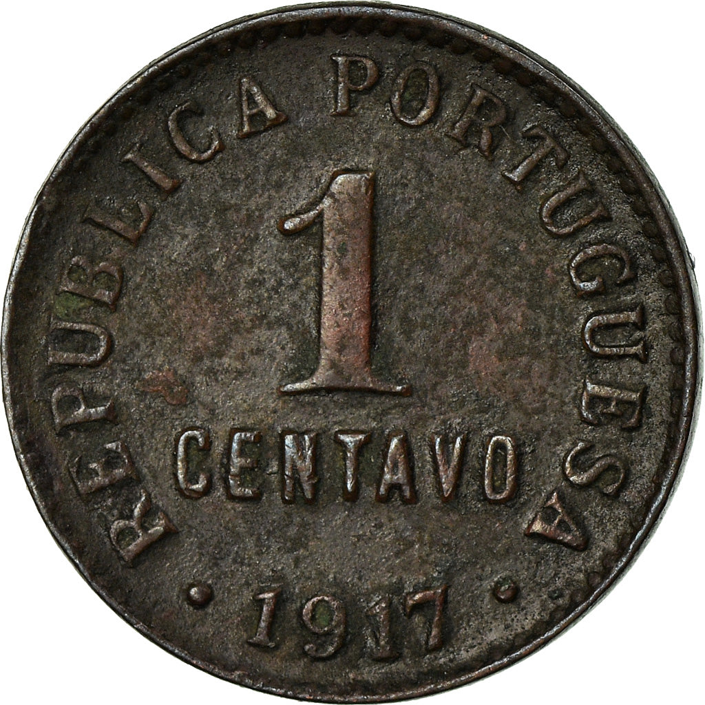 Moneta, Portogallo, Centavo, 1917, MB+, Bronzo, KM:565
