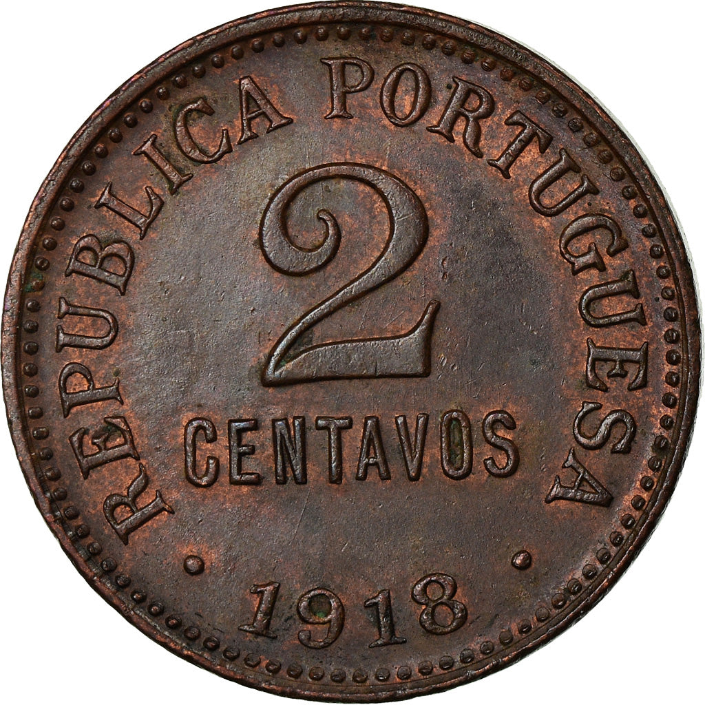 Coin, Portugal, 2 Centavos, 1918, MS(60-62), Bronze, KM:568