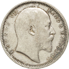 Munten, INDIA-BRITS, Edward VII, Rupee, 1904, ZF+, Zilver, KM:508
