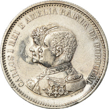 Moneda, Portugal, Carlos I, 200 Reis, 1898, MBC, Plata, KM:537