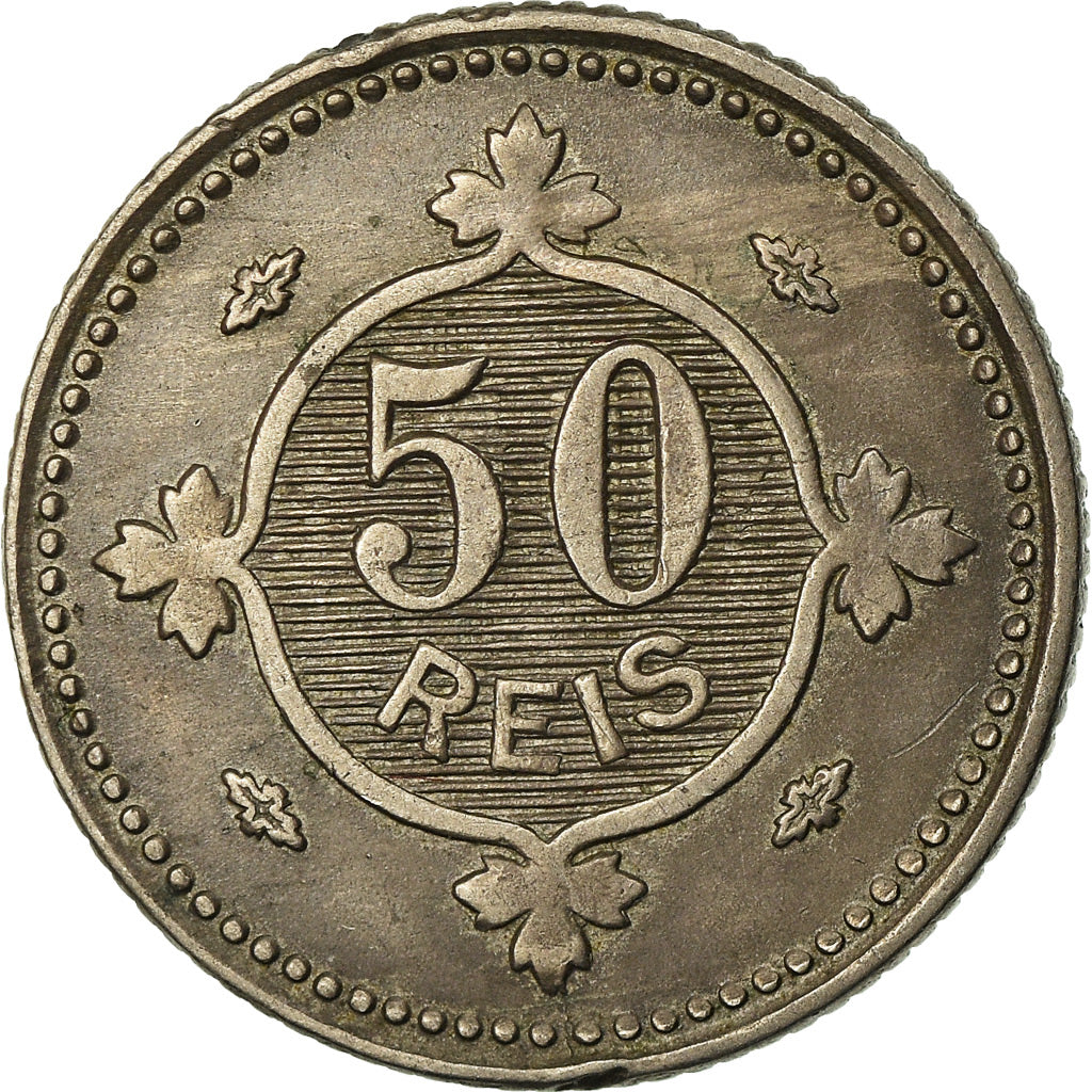 Moeda, Portugal, Carlos I, 50 Reis, 1900, AU(50-53), Cobre-níquel, KM:545