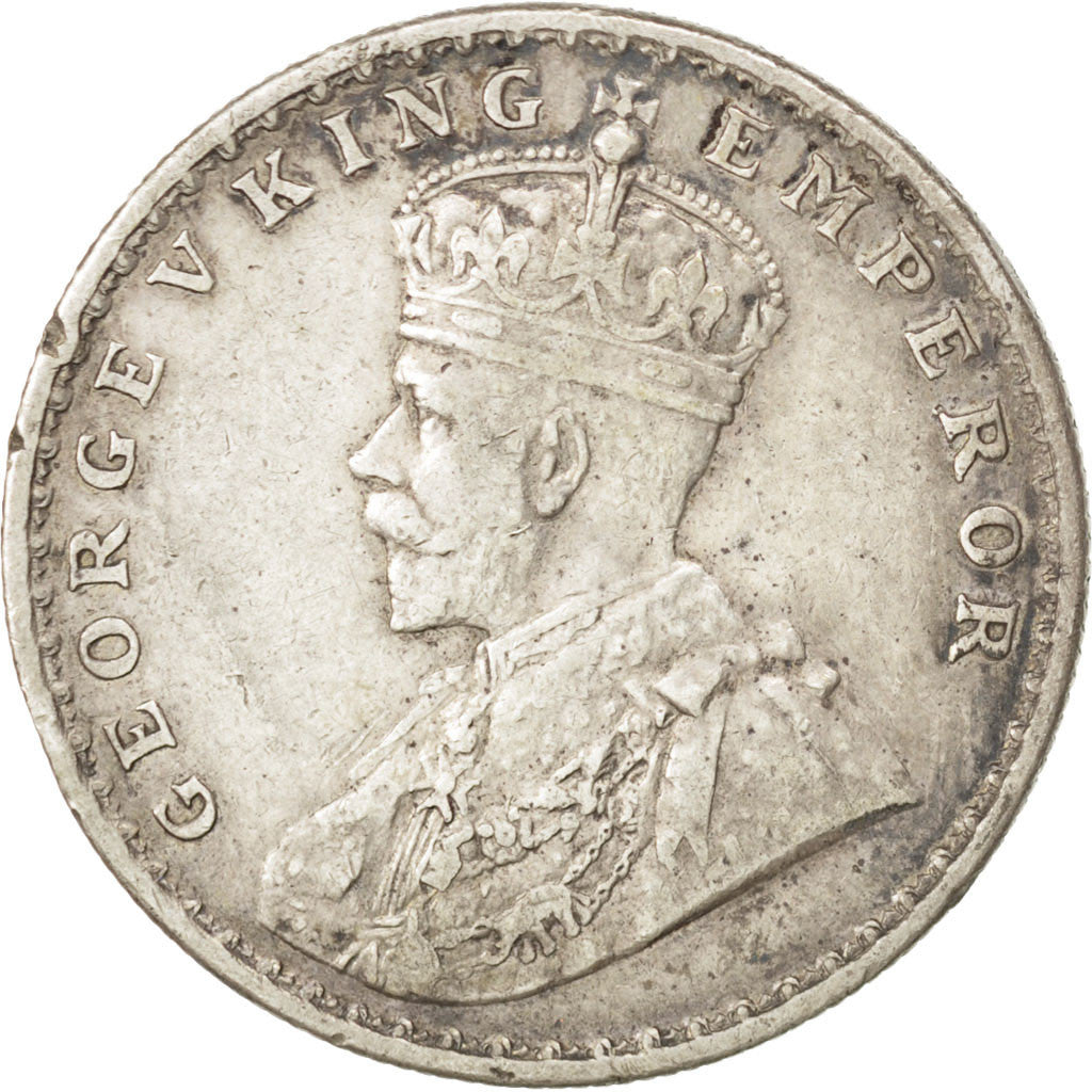 INDIA - BRITANNICA, George V, Rupee, 1919, BB, Argento, KM:524