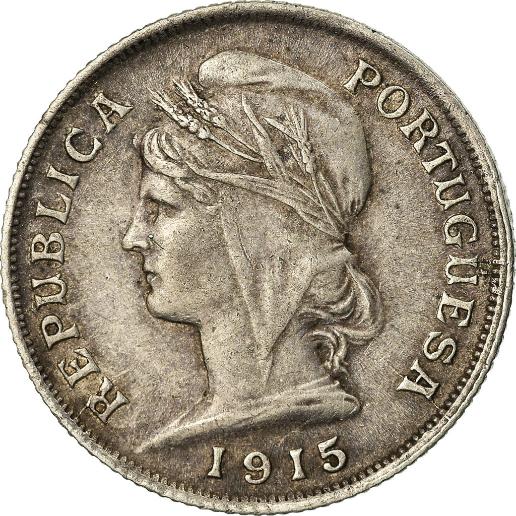 Coin, Portugal, 10 Centavos, 1915, MS(63), Silver, KM:563