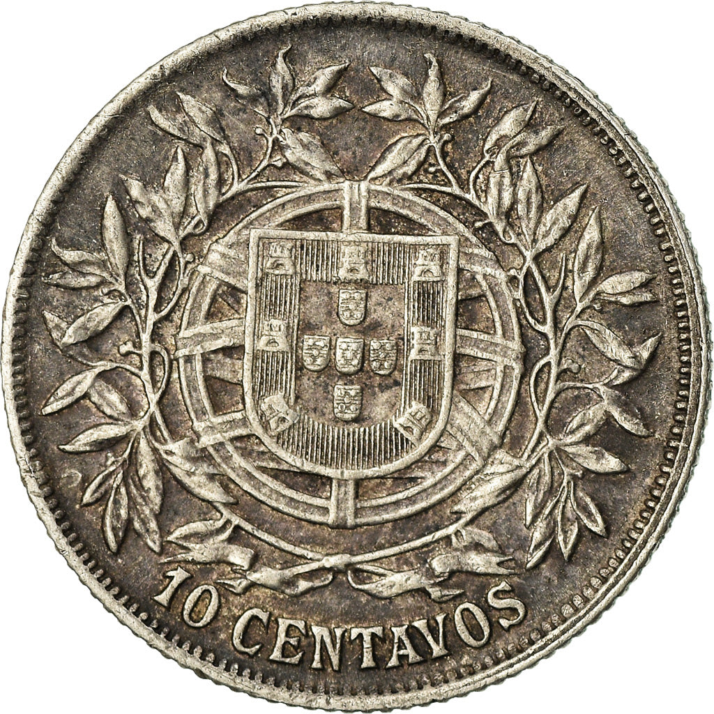 Coin, Portugal, 10 Centavos, 1915, MS(63), Silver, KM:563