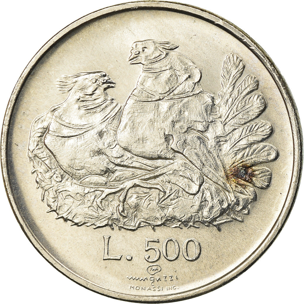 Coin, San Marino, 500 Lire, 1974, Rome, MS(60-62), Silver, KM:37