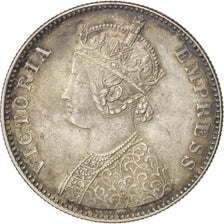 INDIA-BRITISH, Rupee, 1884, KM #492, AU(55-58), Silver, 30.79, 11.64