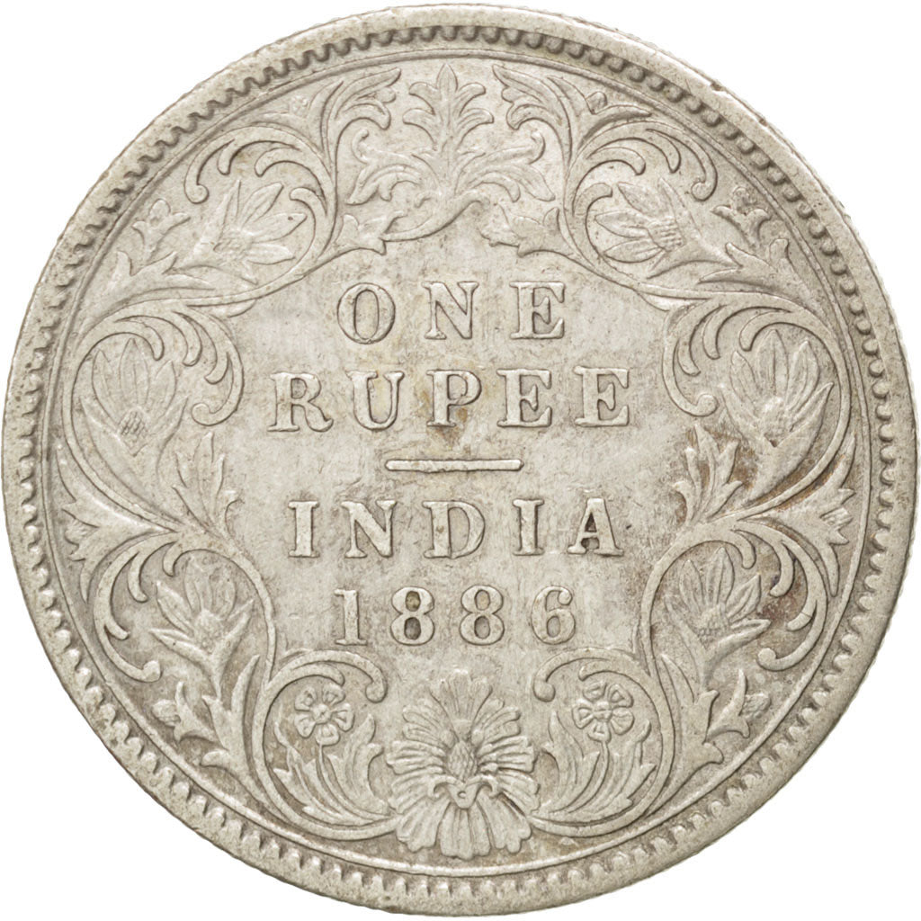INDIA-BRITISH, Rupee, 1886, KM #492, EF(40-45), Silver, 30.79, 11.50
