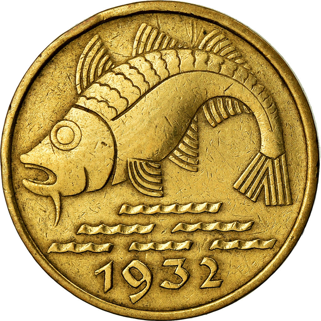 Coin, DANZIG, 10 Pfennig, 1932, EF(40-45), Aluminum-Bronze, KM:152