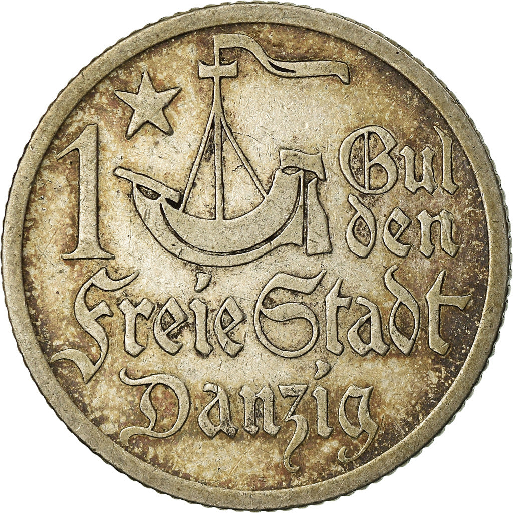 Coin, DANZIG, Gulden, 1923, Warsaw, EF(40-45), Silver, KM:145