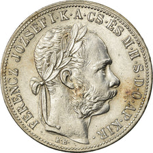 Moneda, Hungría, Franz Joseph I, Forint, 1883, MBC, Plata, KM:469