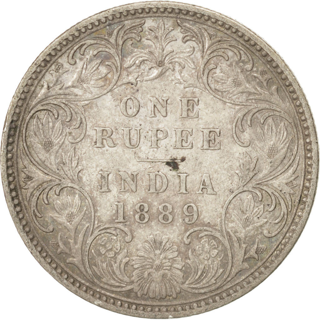 INDIA-BRITISH, Rupee, 1889, KM #492, EF(40-45), Silver, 30.79, 11.58