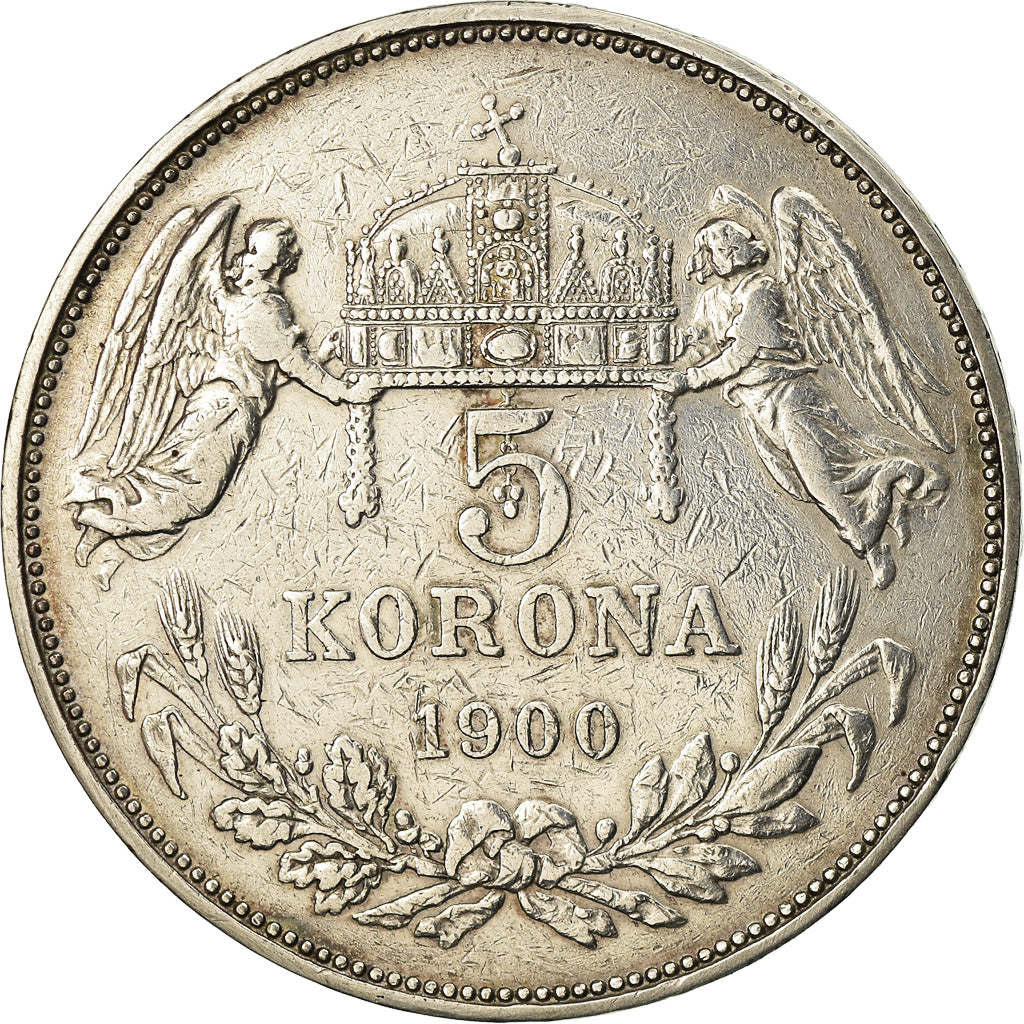 Münze, Ungarn, Franz Joseph I, 5 Korona, 1900, Kormoczbanya, SS, Silber, KM:488