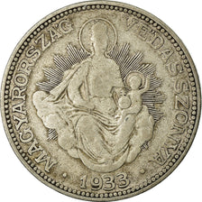 Coin, Hungary, 2 Pengö, 1933, Budapest, EF(40-45), Silver, KM:511