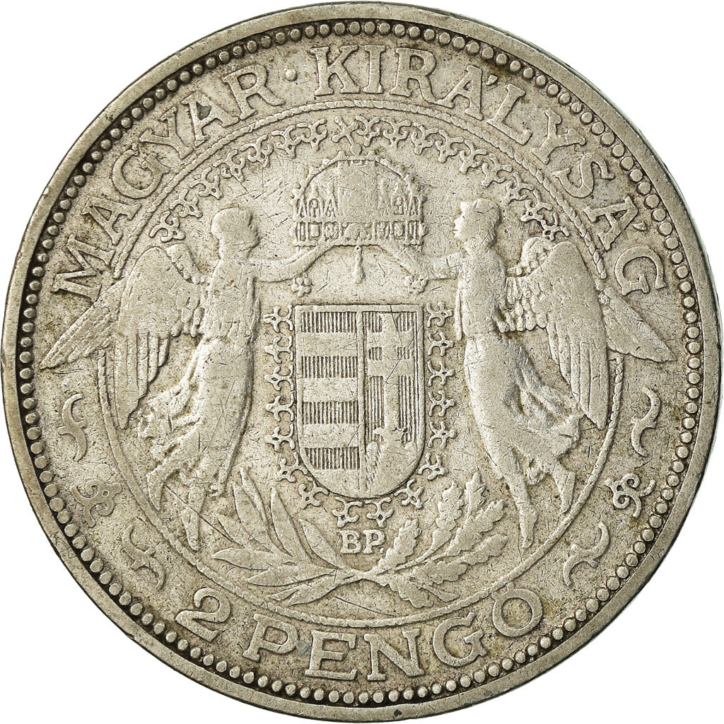 Coin, Hungary, 2 Pengö, 1933, Budapest, EF(40-45), Silver, KM:511