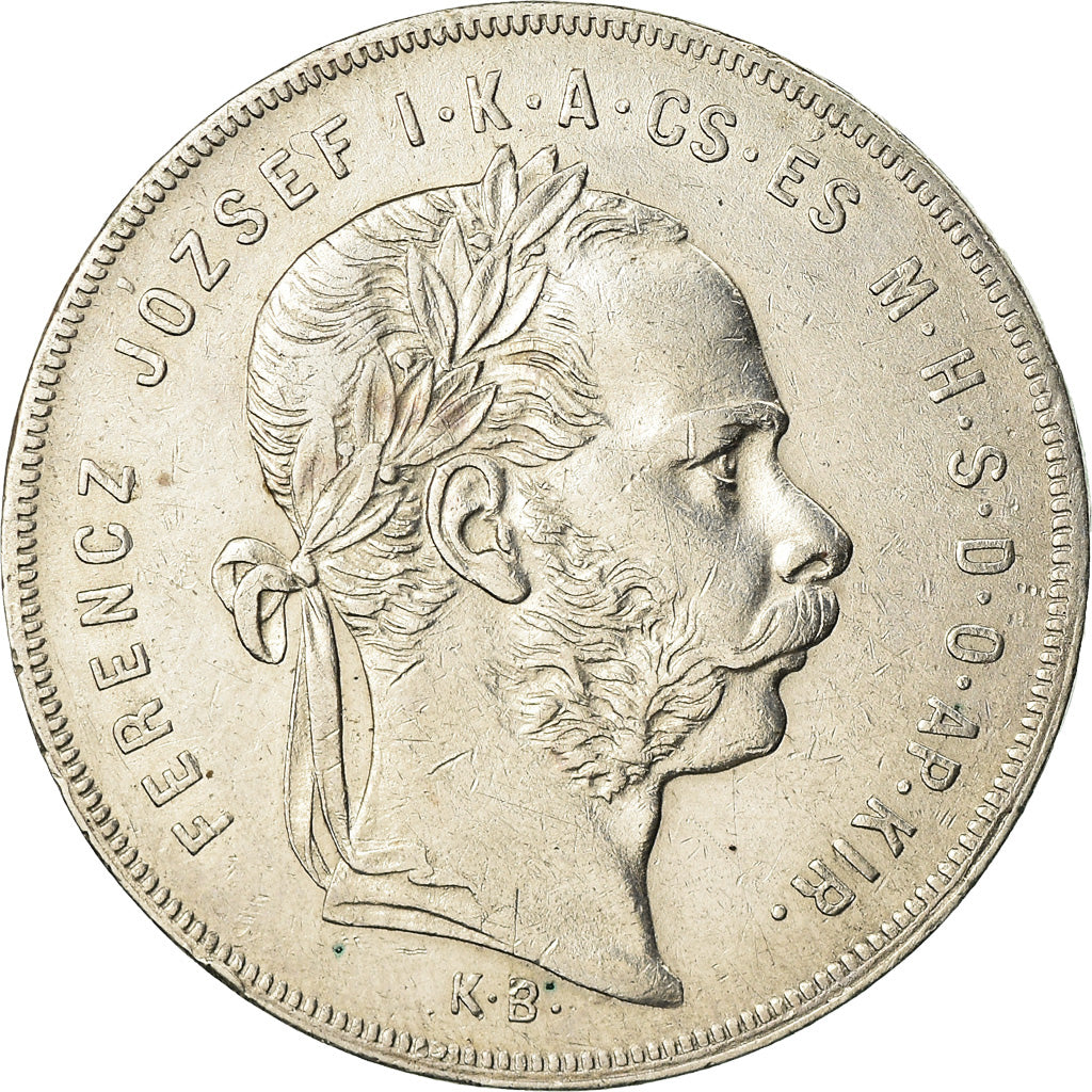 Coin, Hungary, Franz Joseph I, Forint, 1879, Kremnitz, AU(50-53), Silver