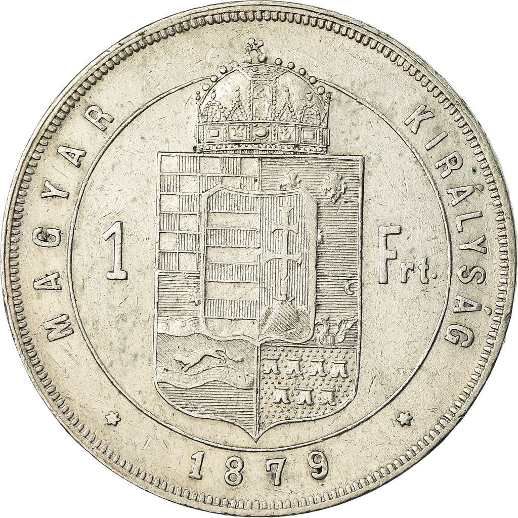 Coin, Hungary, Franz Joseph I, Forint, 1879, Kremnitz, AU(50-53), Silver