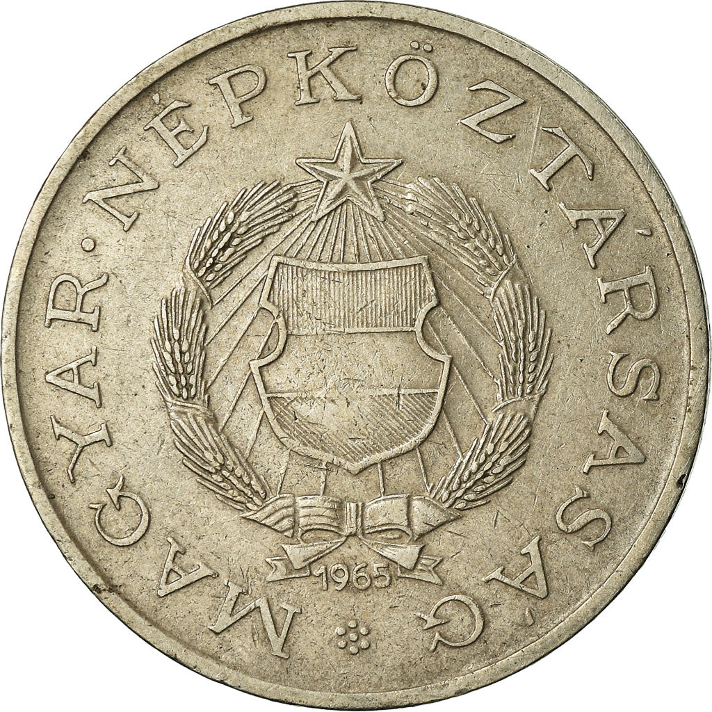 Coin, Hungary, 2 Forint, 1965, EF(40-45), Copper-Nickel-Zinc, KM:556a