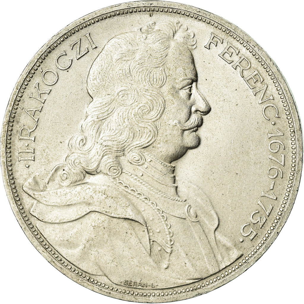 Coin, Hungary, 2 Pengö, 1935, Budapest, AU(55-58), Silver, KM:Pn11.1