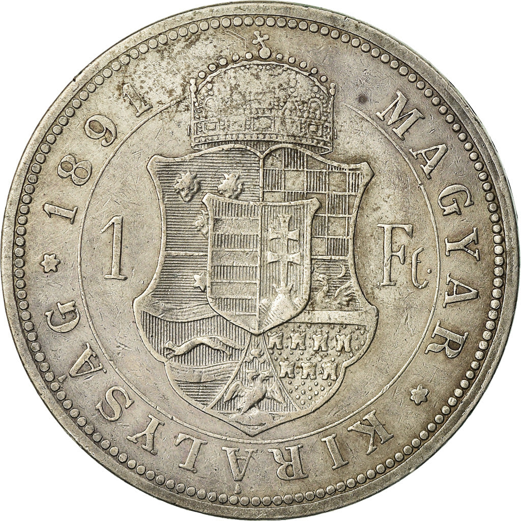 Münze, Ungarn, Franz Joseph I, Forint, 1891, SS, Silber, KM:475