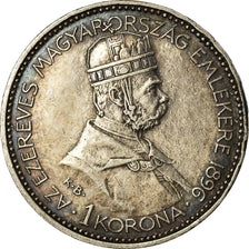 Coin, Hungary, Franz Joseph I, Korona, 1896, AU(55-58), Silver, KM:487