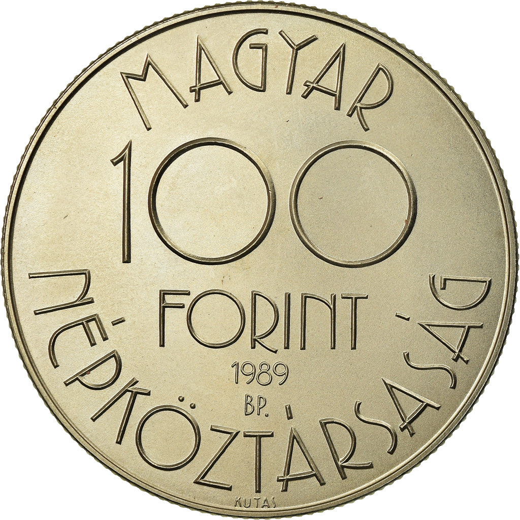 Munten, Hongarije, 100 Forint, Szaz, 1989, Budapest, UNC-, Copper-nickel, KM:668